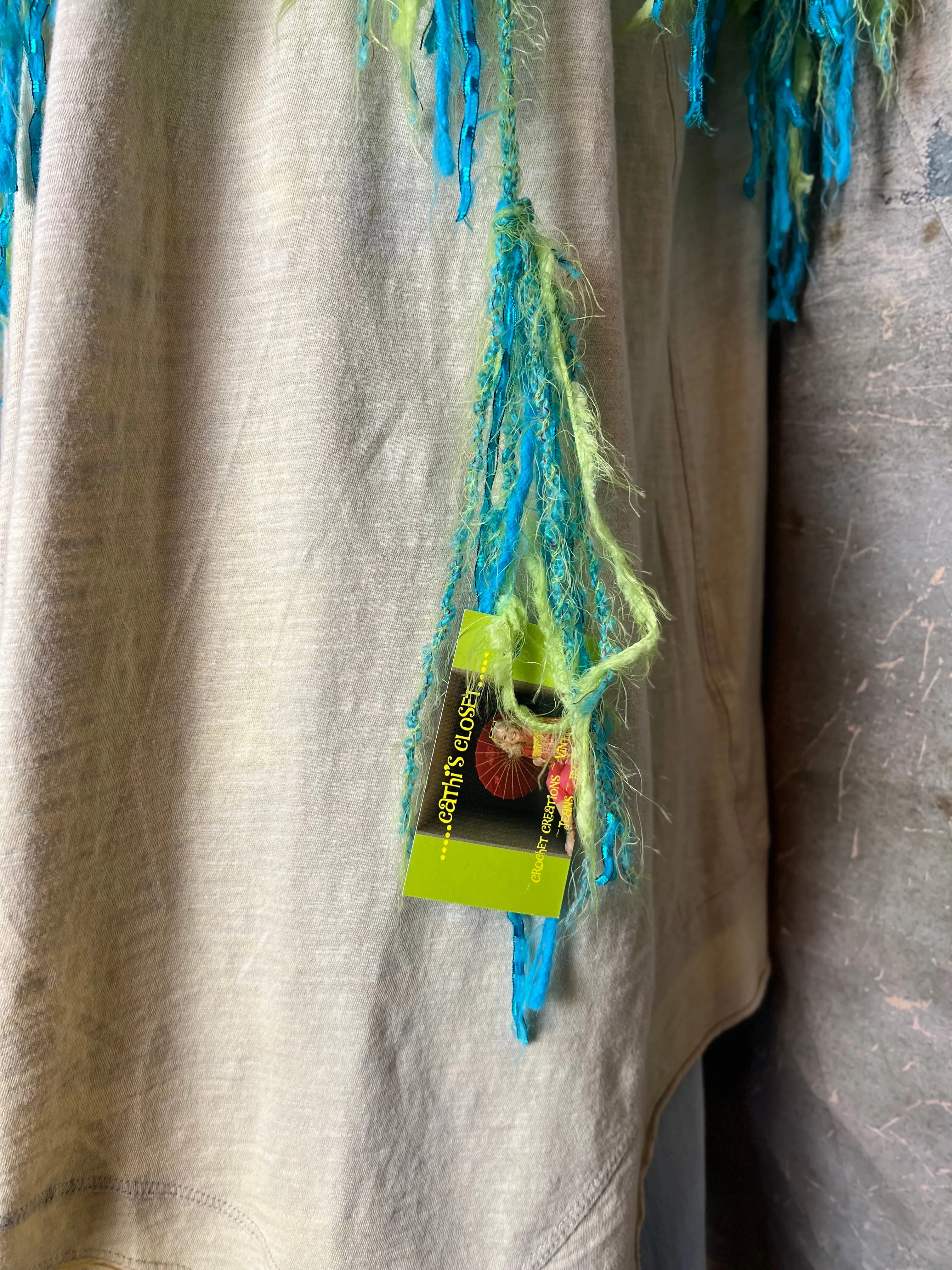 0000A Cathi's Artisan Dusters-Lime/Turq