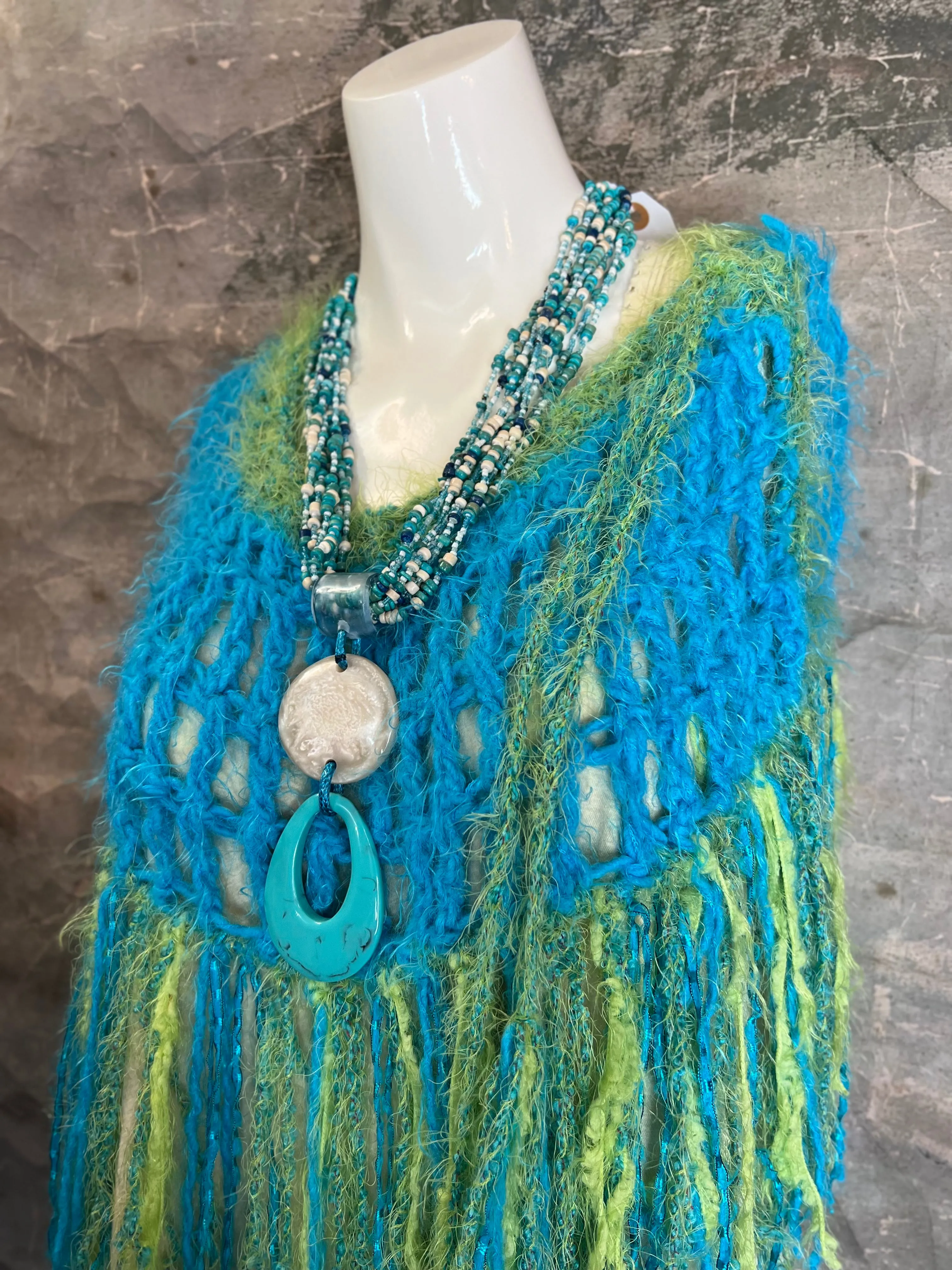 0000A Cathi's Artisan Dusters-Lime/Turq