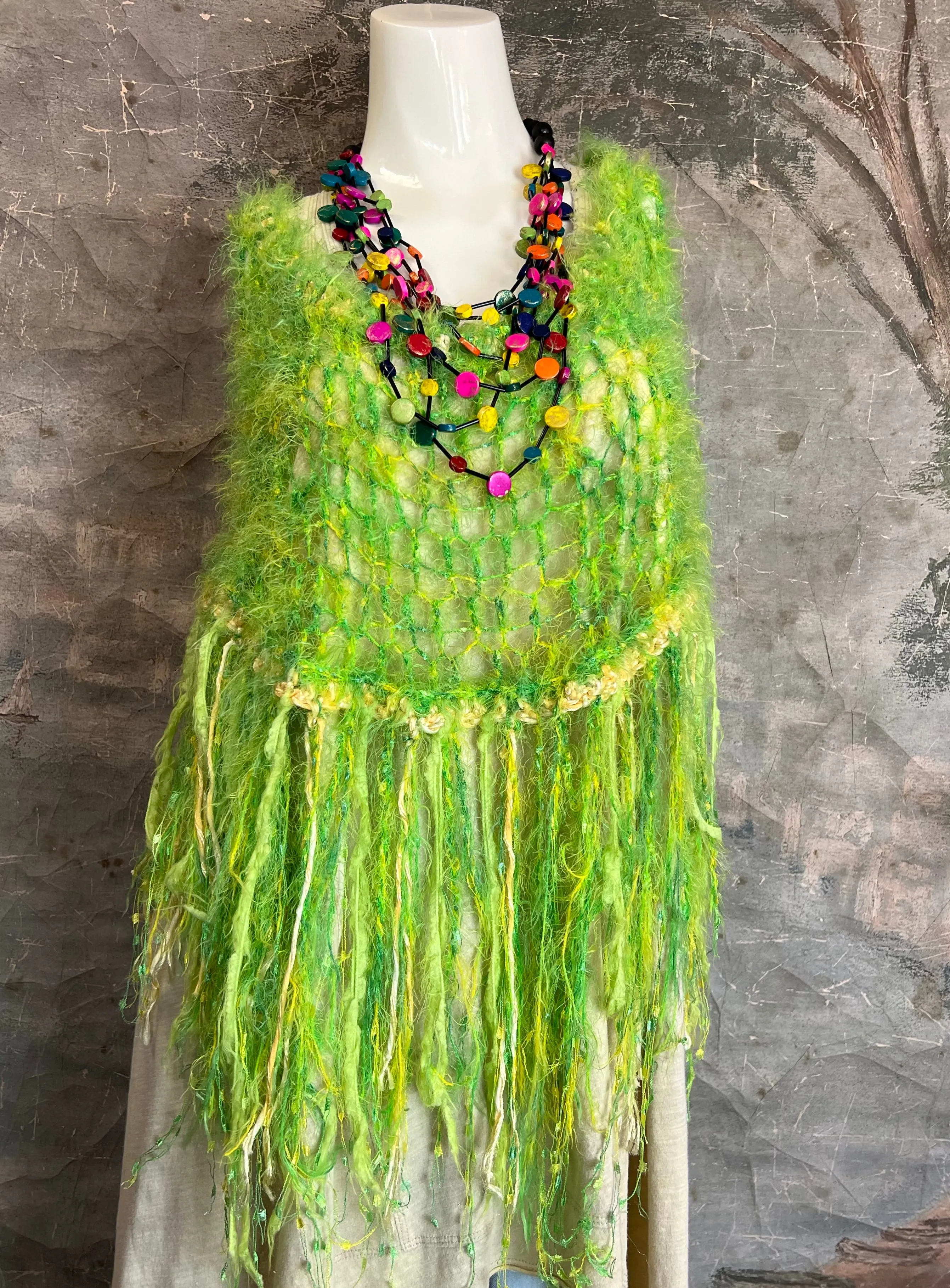 0000A Cathi's Artisan Dusters-Lime/Yellow