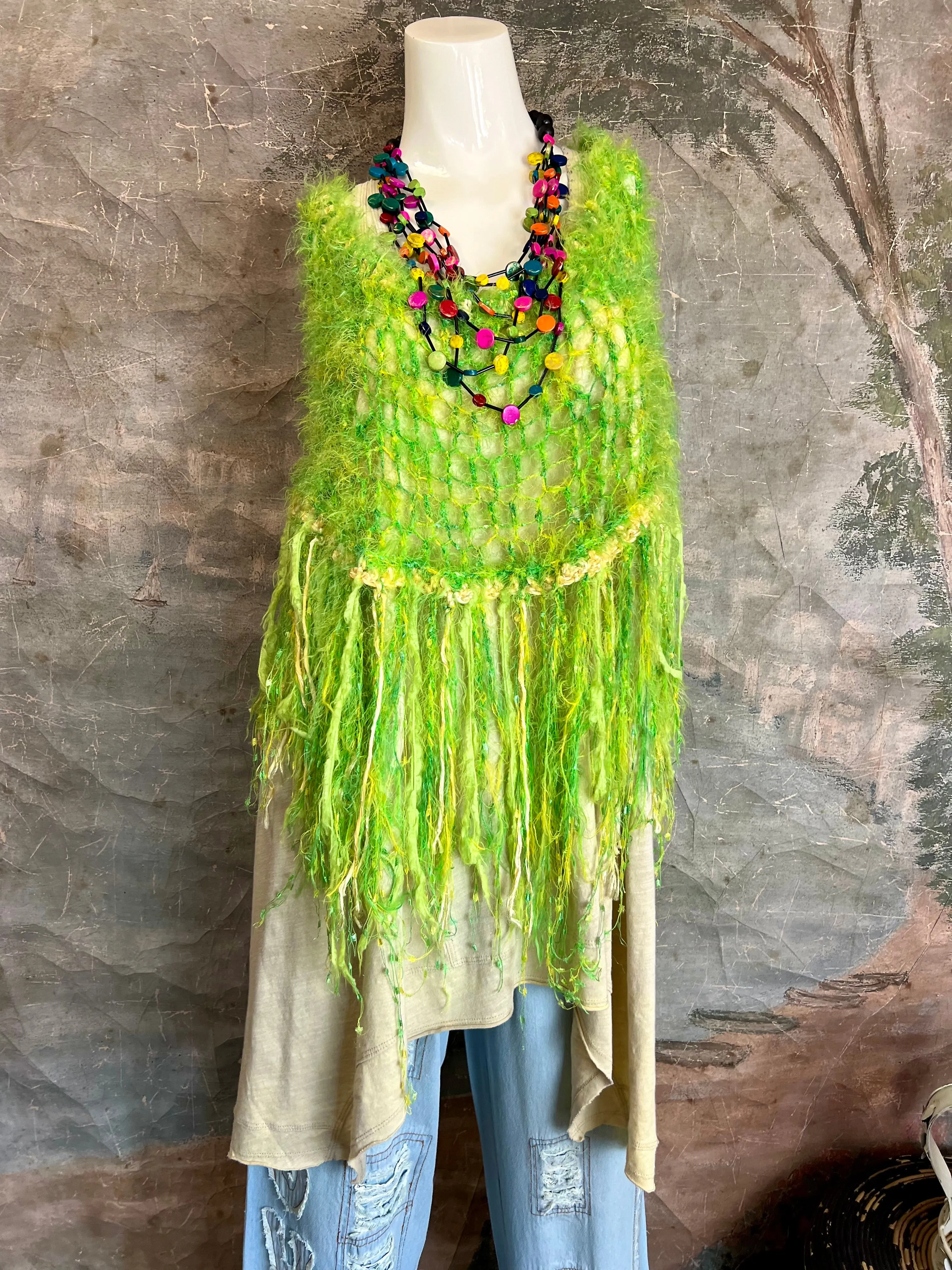 0000A Cathi's Artisan Dusters-Lime/Yellow