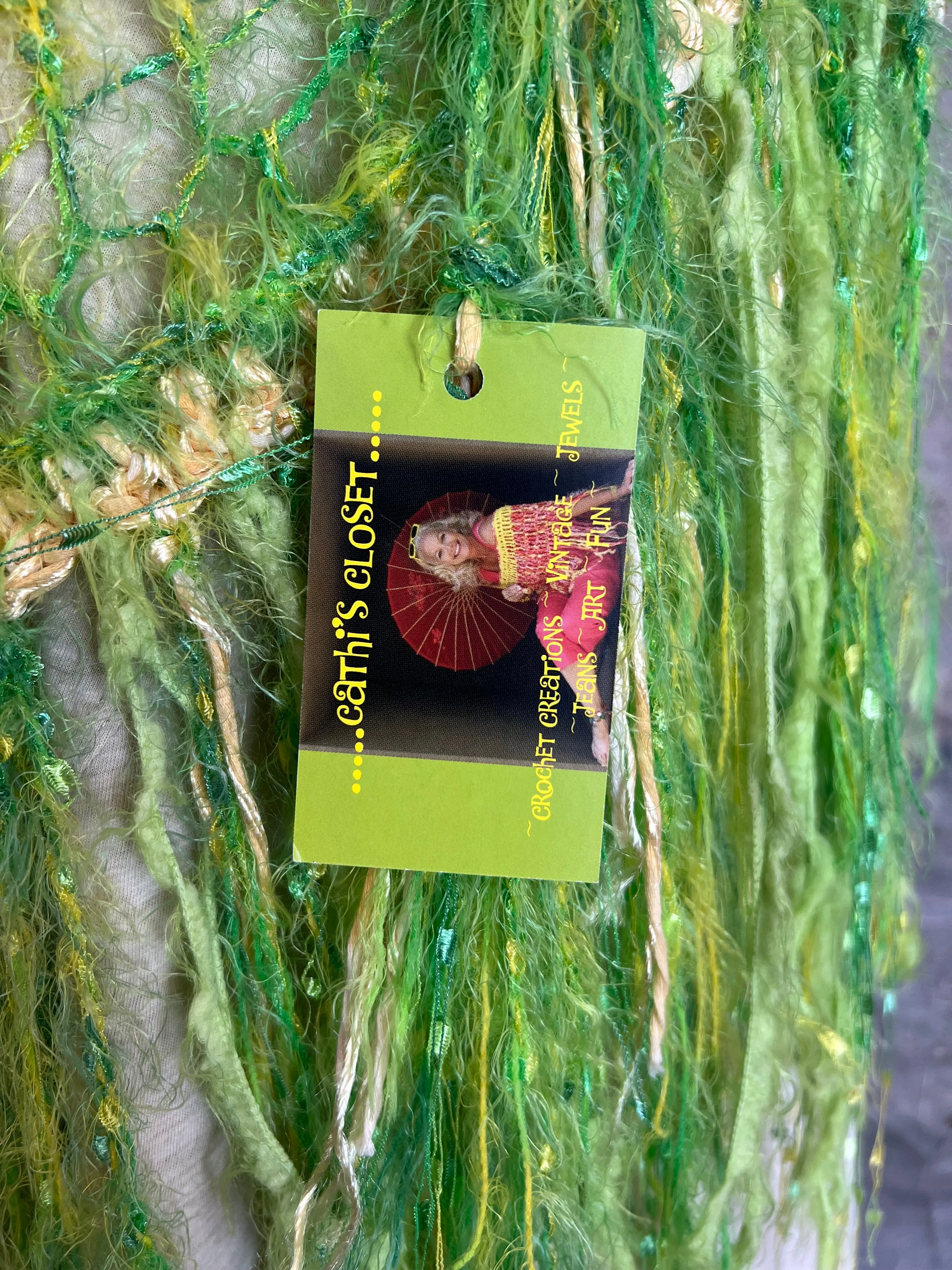 0000A Cathi's Artisan Dusters-Lime/Yellow