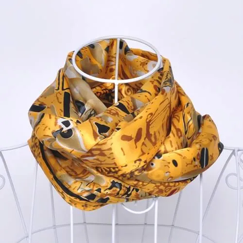 100% Luxurious Silk Scarf Gustav Klimt Famous Painted Scarves The Lady in Gold