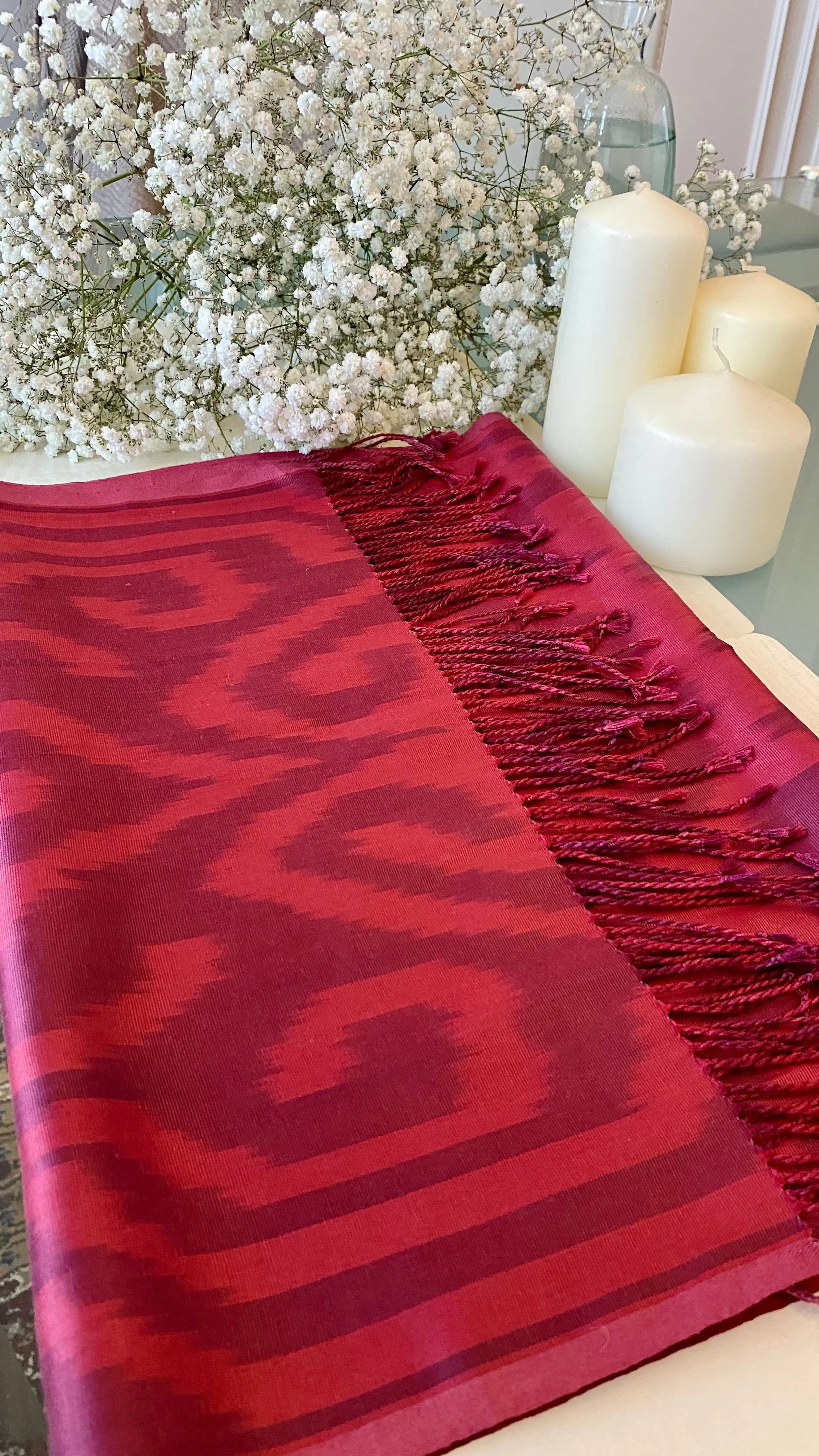 100% Silk Ikat Scarf
