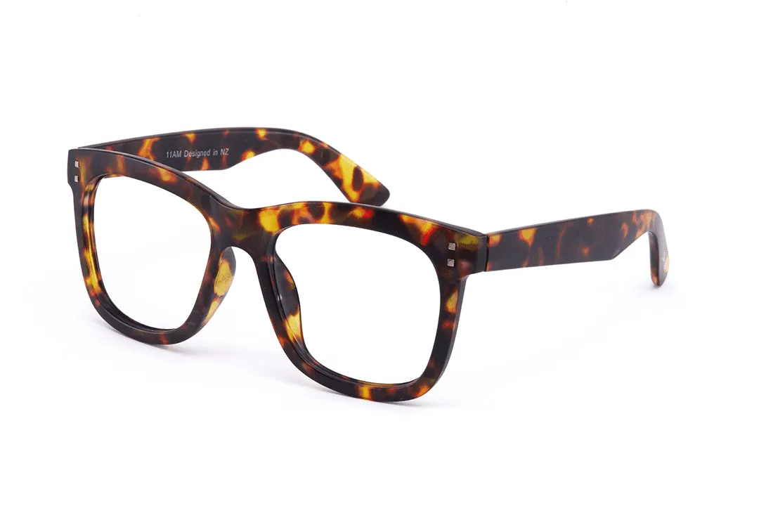 11am | Brown Tort | Reading Glasses