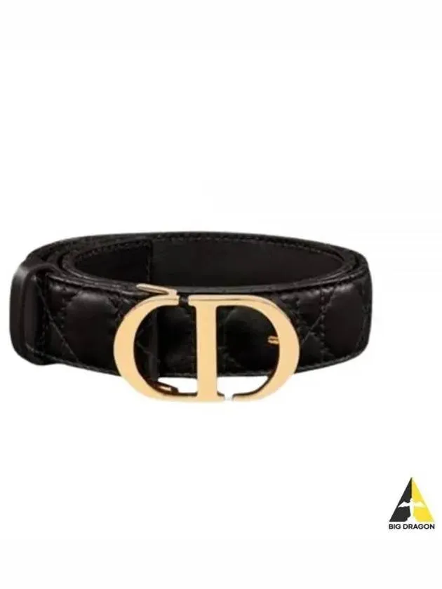 30 Montaigne Leather Belt Black