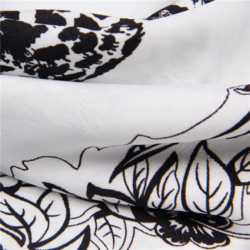 90x90cm Leopard Print Square Silk Scarves Twilly Scarf-Mutiple Patterns
