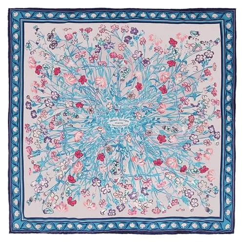 90x90cm Leopard Print Square Silk Scarves Twilly Scarf-Mutiple Patterns