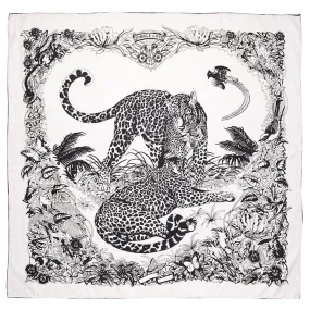 90x90cm Leopard Print Square Silk Scarves Twilly Scarf-Mutiple Patterns