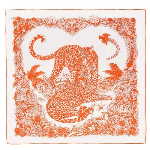 90x90cm Leopard Print Square Silk Scarves Twilly Scarf-Mutiple Patterns