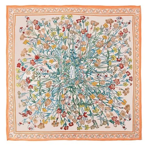 90x90cm Leopard Print Square Silk Scarves Twilly Scarf-Mutiple Patterns