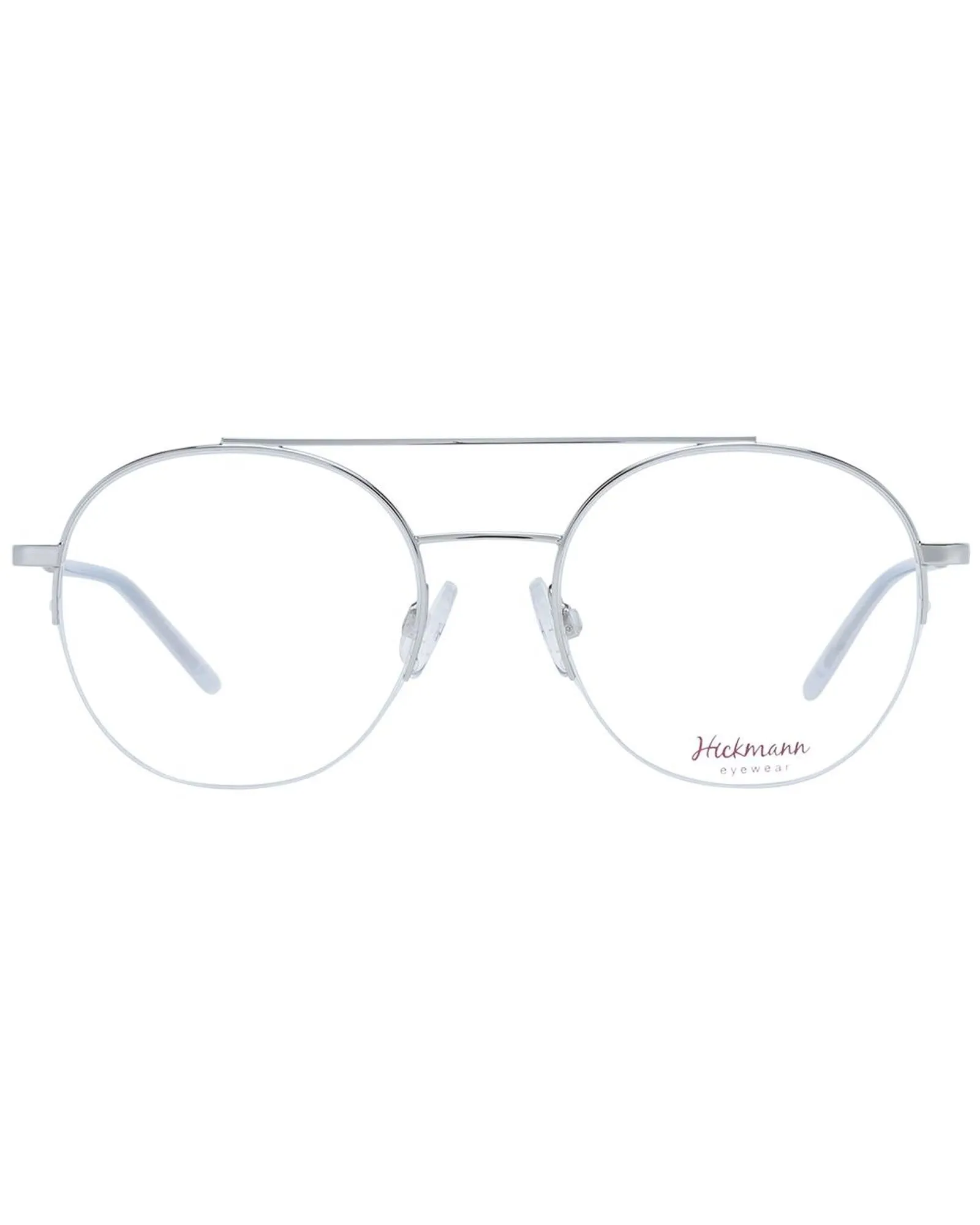Ana Hickmann Round Eyeglasses Silver Metal Frame