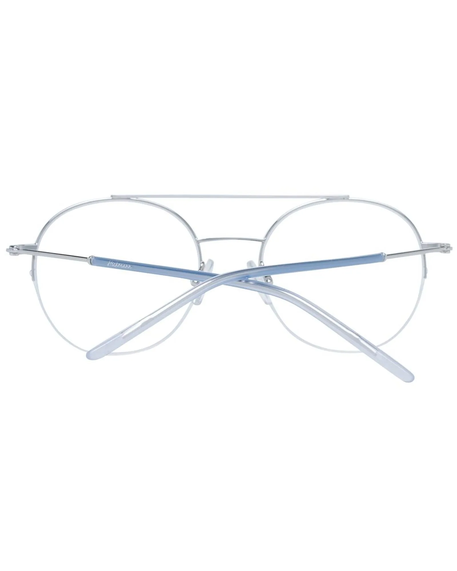 Ana Hickmann Round Eyeglasses Silver Metal Frame