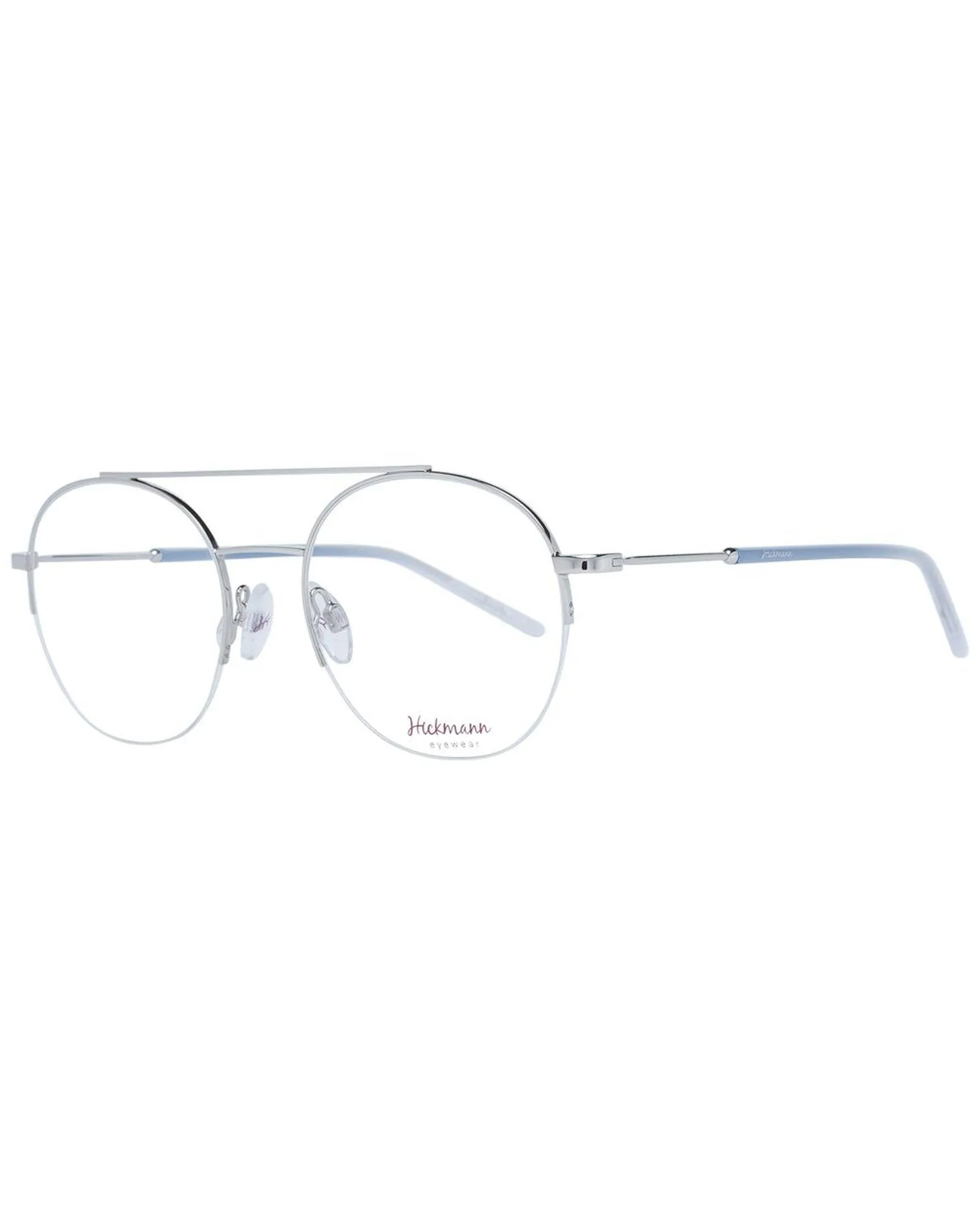 Ana Hickmann Round Eyeglasses Silver Metal Frame