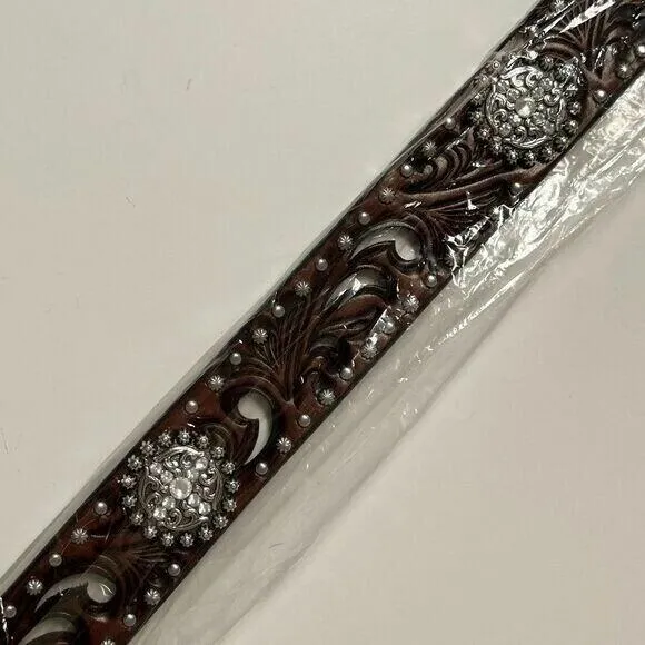 Ariat Women's Scroll Cutout Concho Nail Belt, size Small - 30