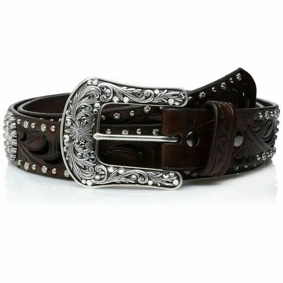 Ariat Women's Scroll Cutout Concho Nail Belt, size Small - 30