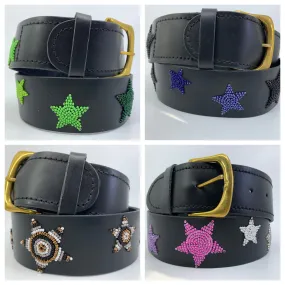 Belt- 1.75" Beaded (Star)
