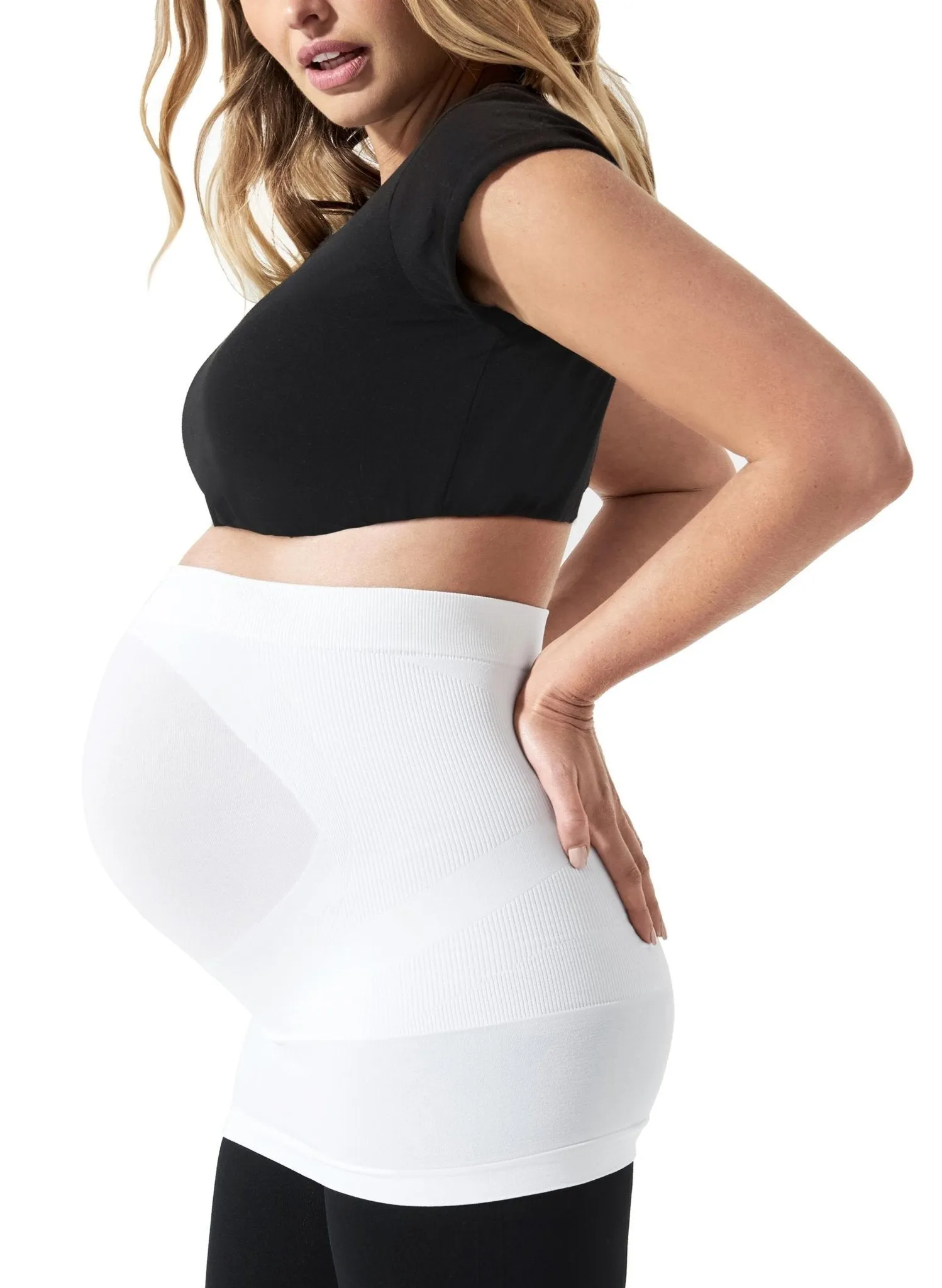 BLANQI Maternity Built-in Support Bellyband - White