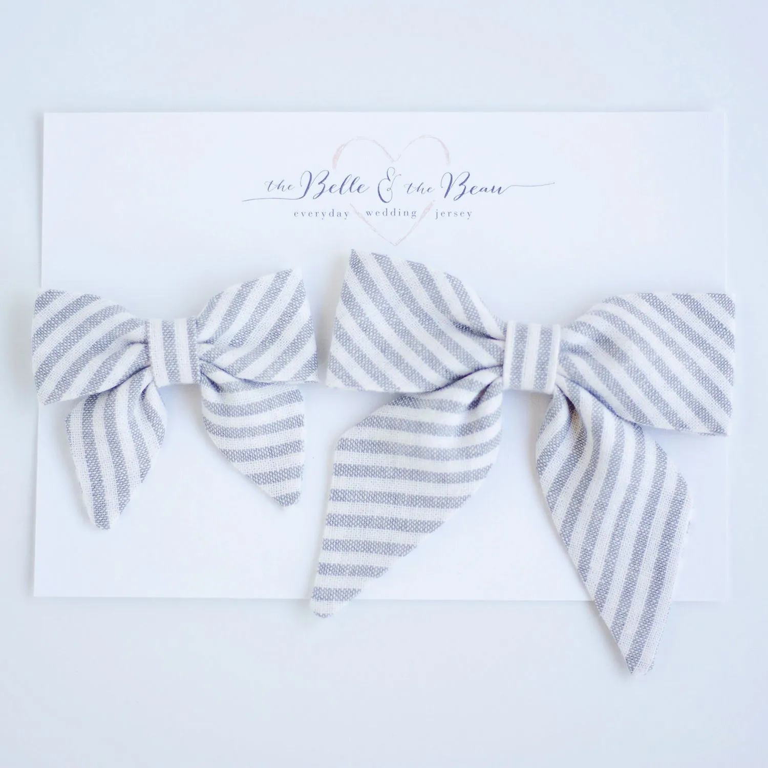 Boy's Necktie / Gray Linen Stripe