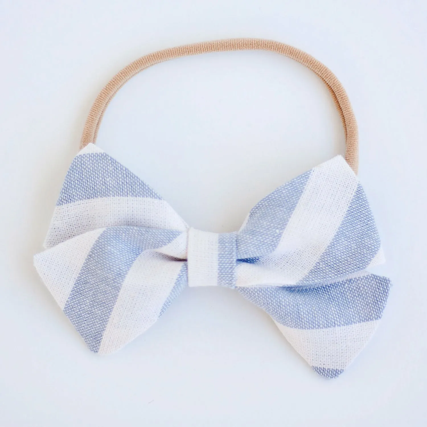 Boy's Necktie / Wide Chambray Linen Stripe
