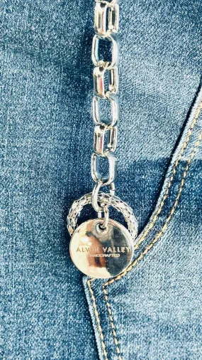 Braided Rings Chain Belt Silver