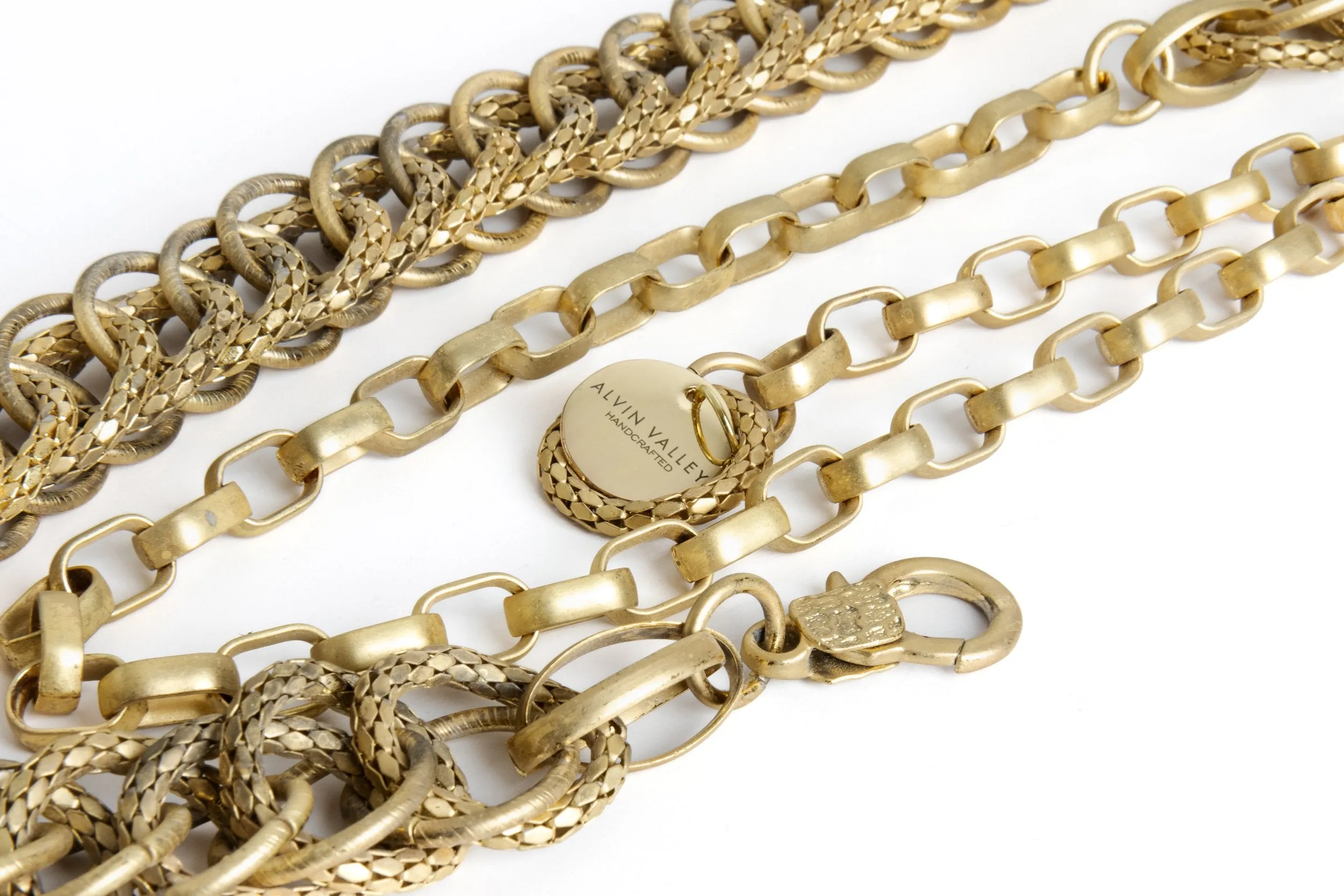 Braided Rings Chain Belt Silver