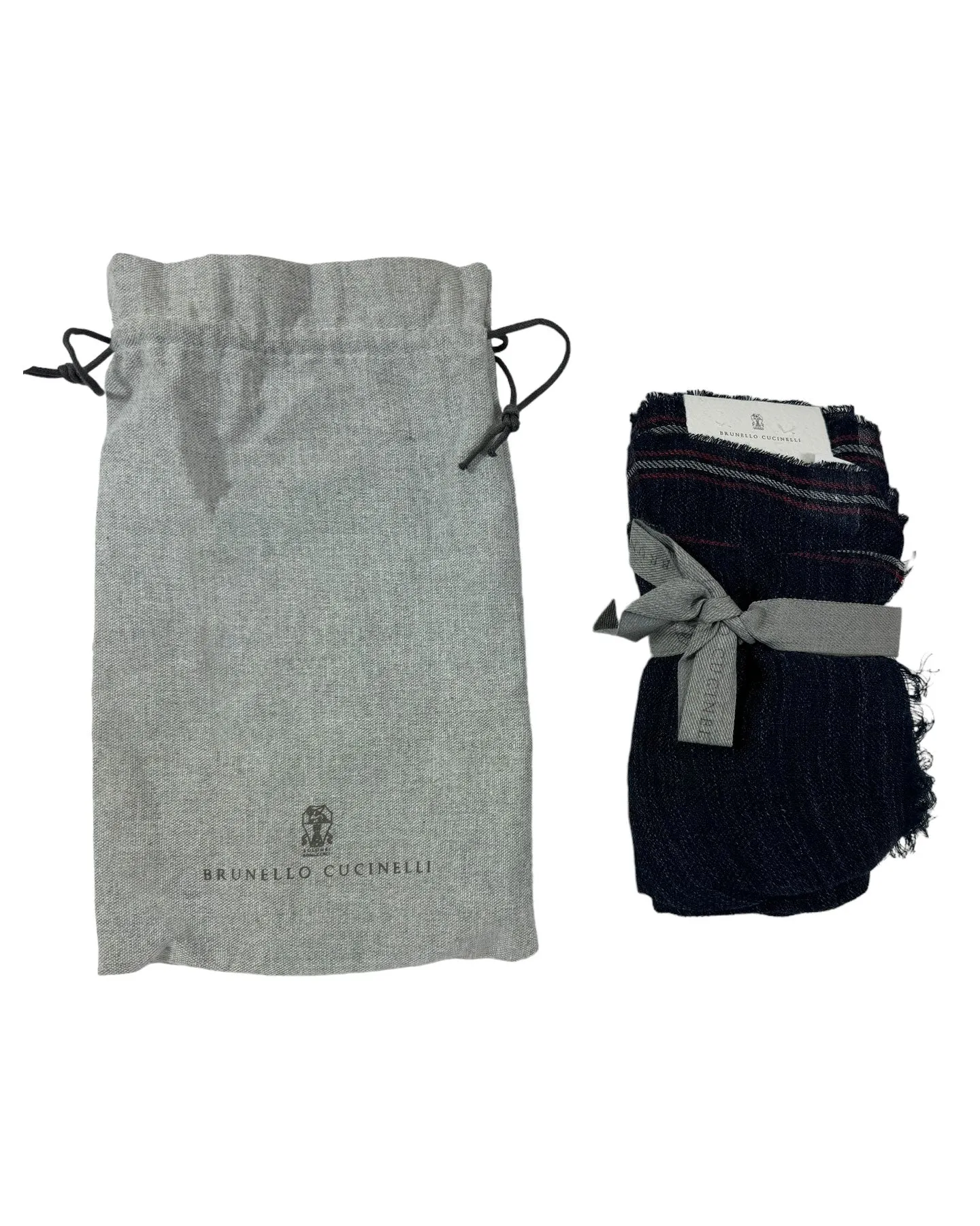 Brunello Cucinelli Scarf Dark Blue Linen Silk Men Shawl BLACK FRIDAY SALE