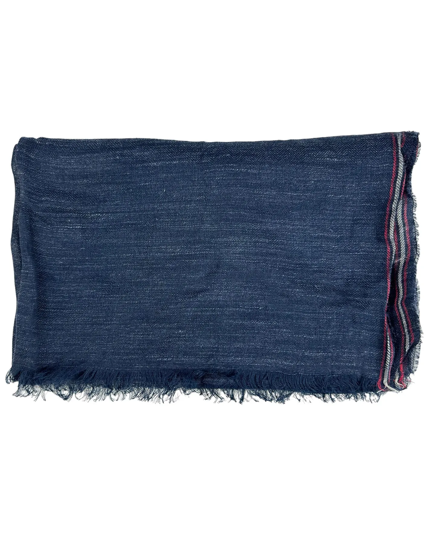 Brunello Cucinelli Scarf Dark Blue Linen Silk Men Shawl BLACK FRIDAY SALE