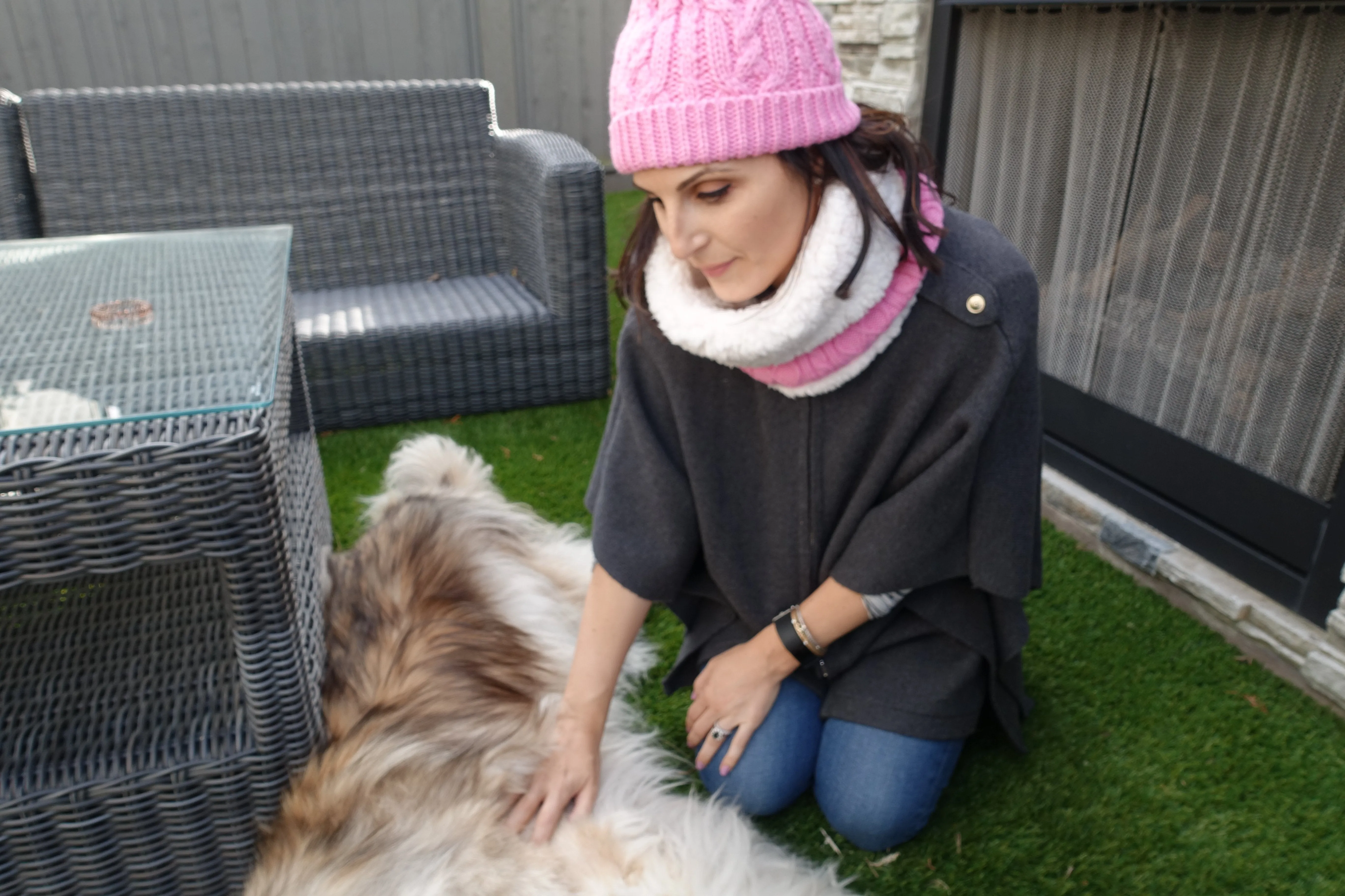 Cable Knit Snood Neck Warmer | Pink