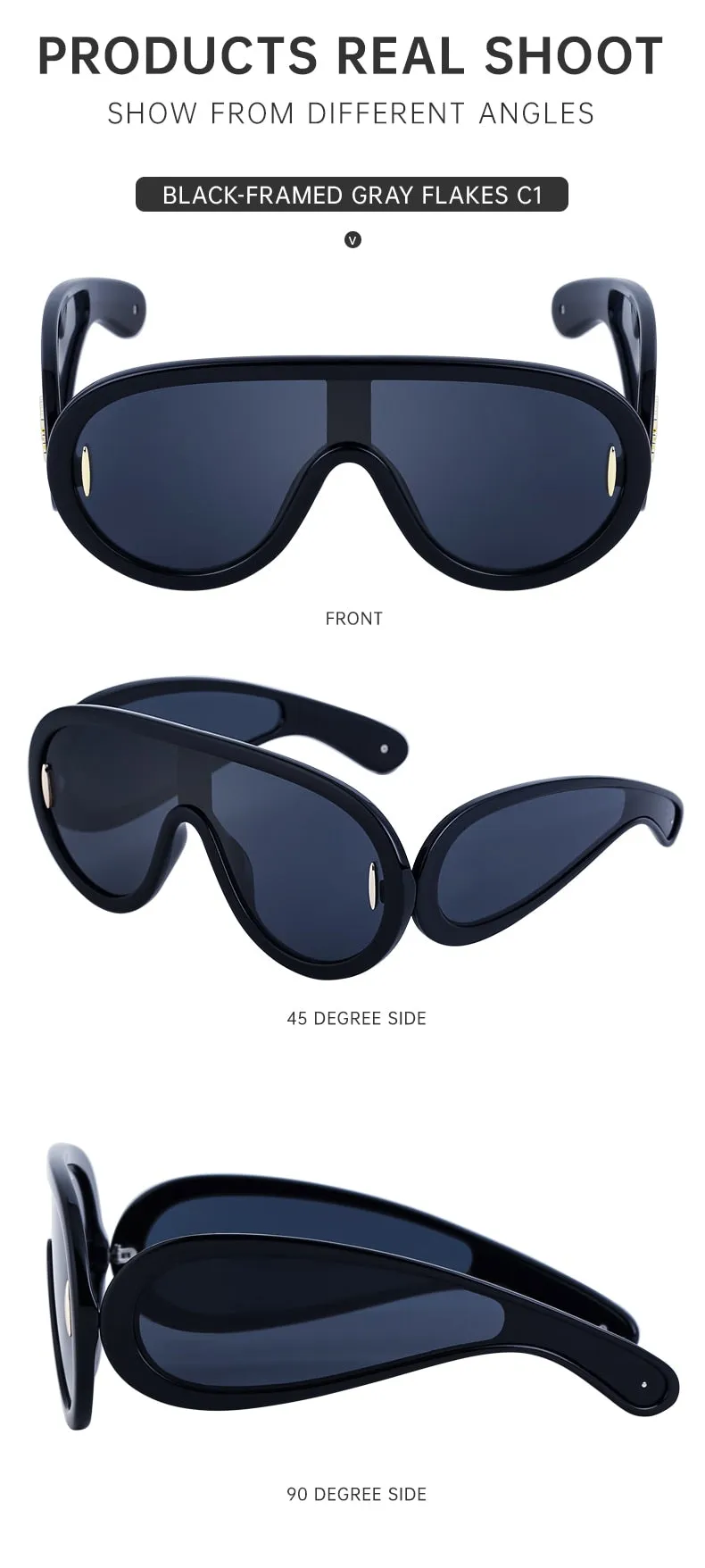 Candy Classy Design Punk Oversize Unisex  Sunglass