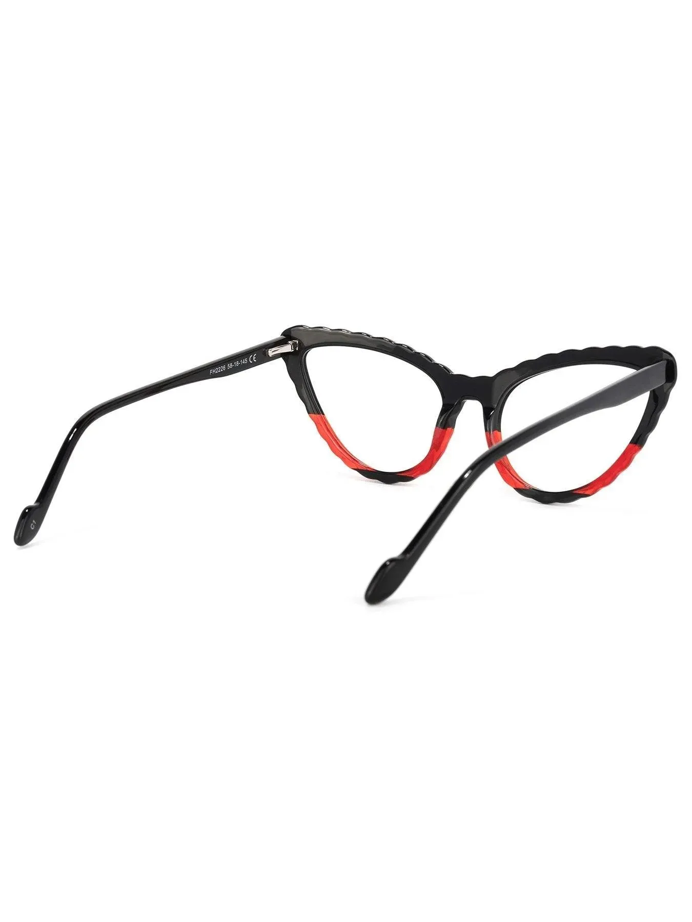 Cat Eye Optical Eyeglass Frames Wicked Orange-red Detail