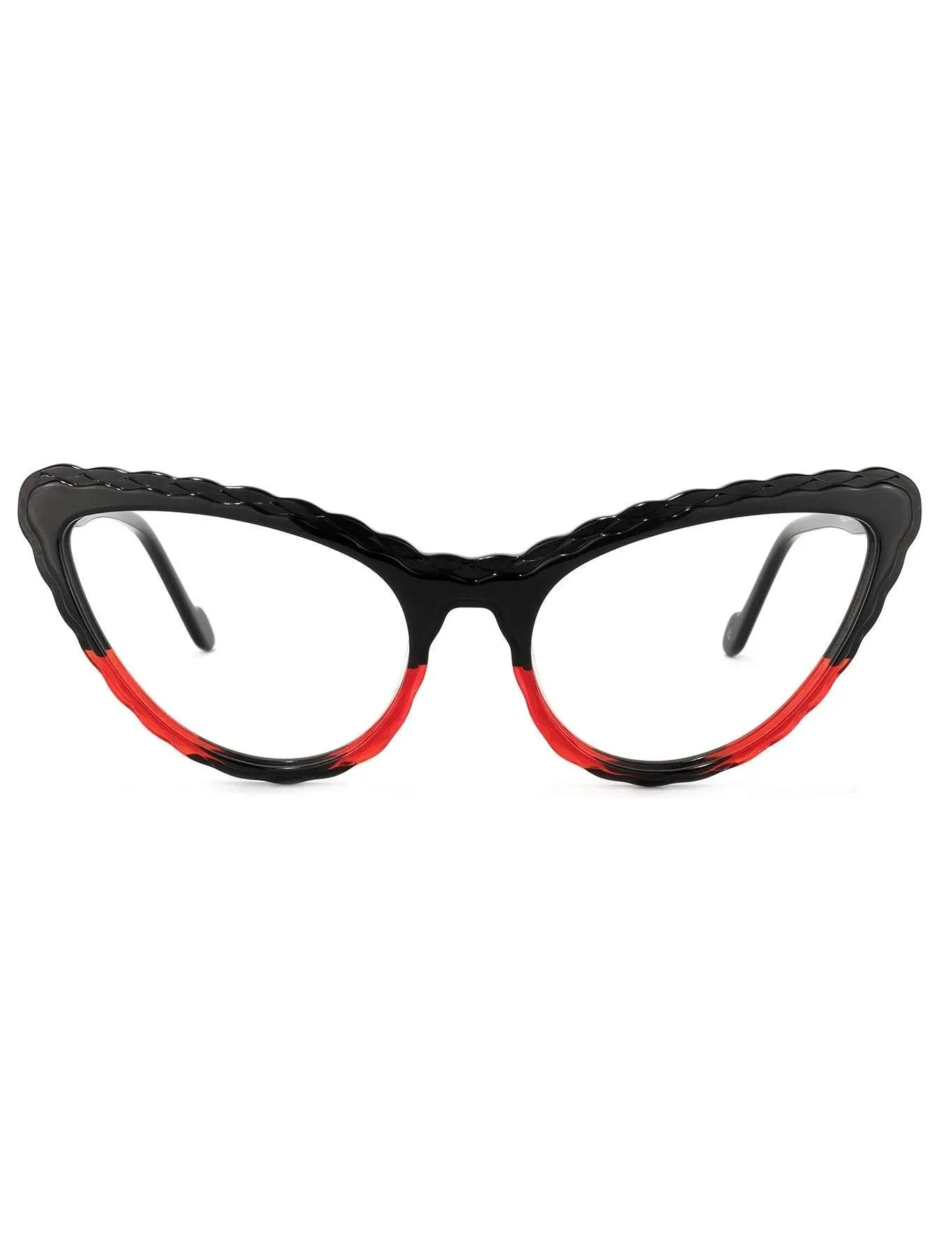 Cat Eye Optical Eyeglass Frames Wicked Orange-red Detail