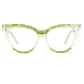 CCspace Unisex Full Rim Oversized Cat Eye Acetate Frame Eyeglasses 49795