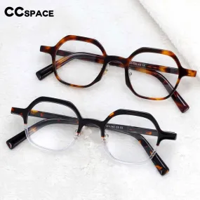 CCspace Unisex Full Rim Polygonal Acetate Frame Eyeglasses 54229