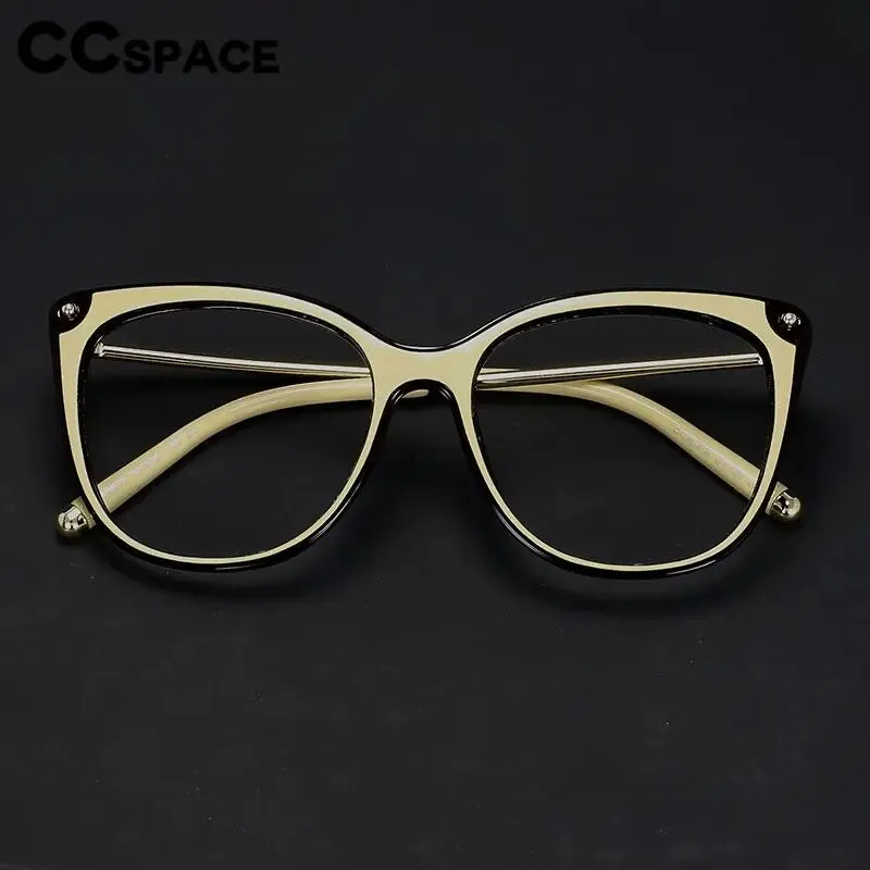CCspace Women's Full Rim Cat Eye Tr 90 Titanium Reading Glasses R45818