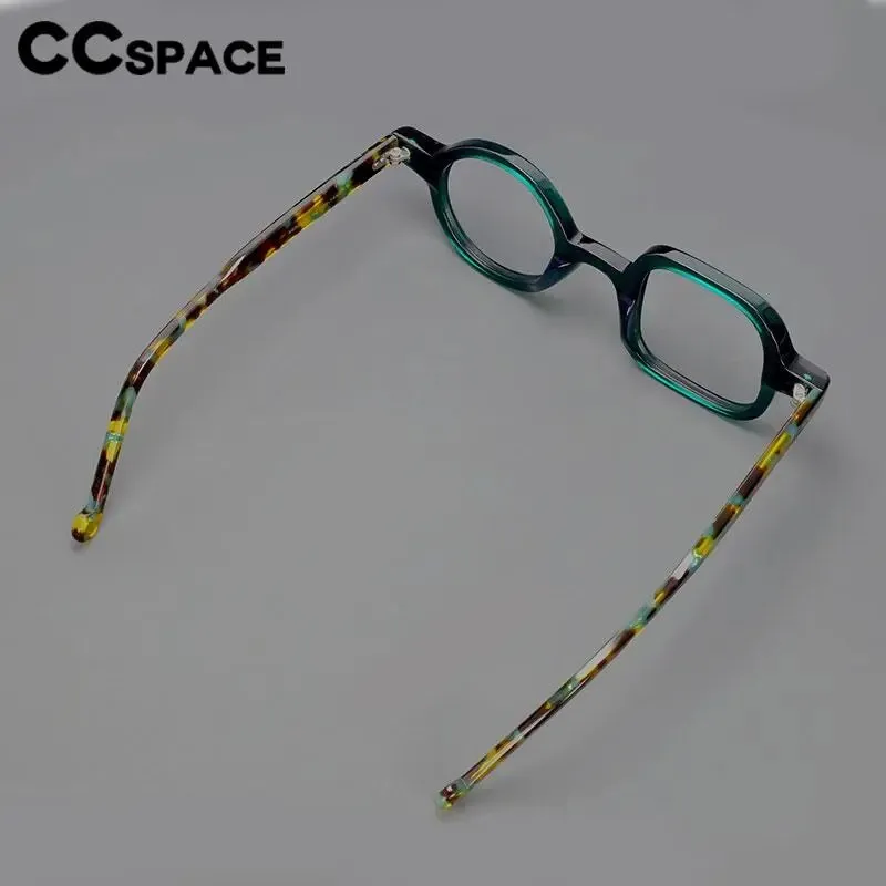 CCspace Women's Full Rim Irregular Acetate Hyperopic Reading Glasses R49307