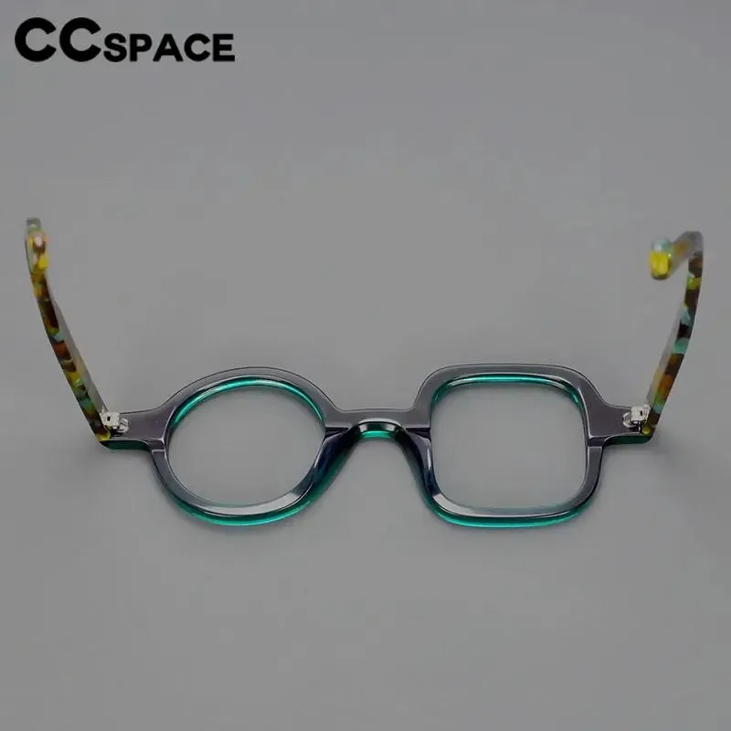 CCspace Women's Full Rim Irregular Acetate Hyperopic Reading Glasses R49307