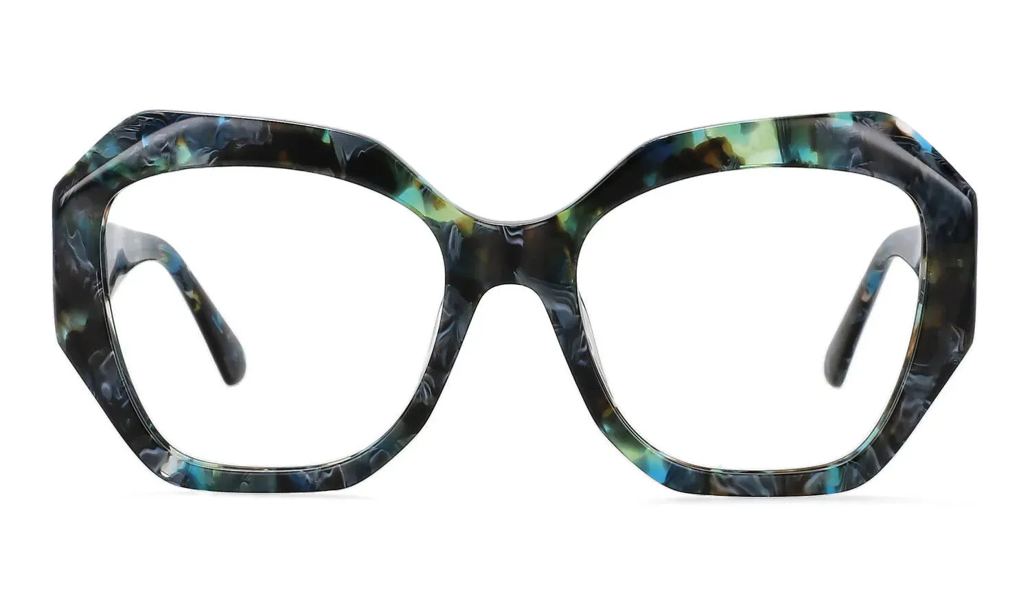 CCspace Women's Full Rim Oversized Square Acetate Hyperopic Reading Glasses R56958