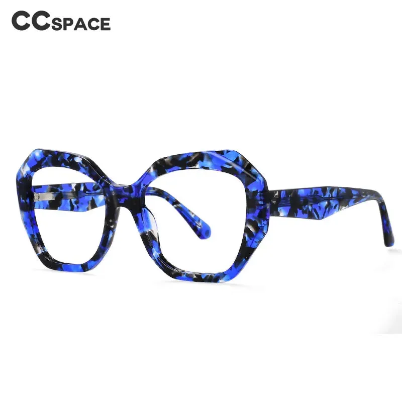 CCspace Women's Full Rim Oversized Square Acetate Hyperopic Reading Glasses R56958