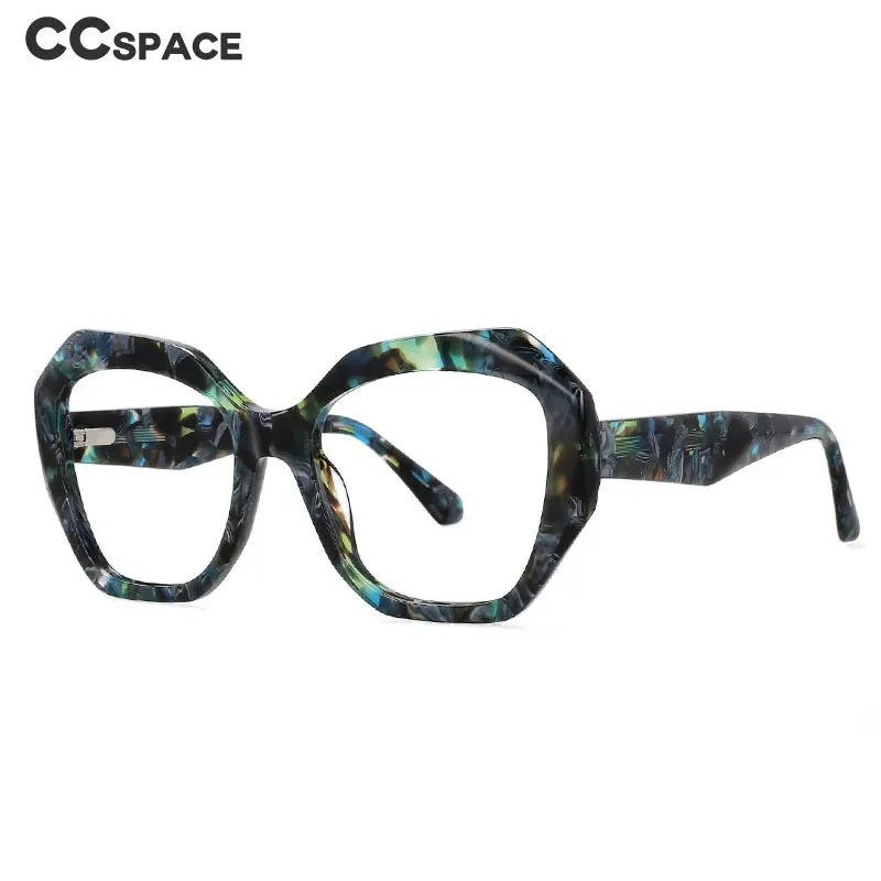 CCspace Women's Full Rim Oversized Square Acetate Hyperopic Reading Glasses R56958