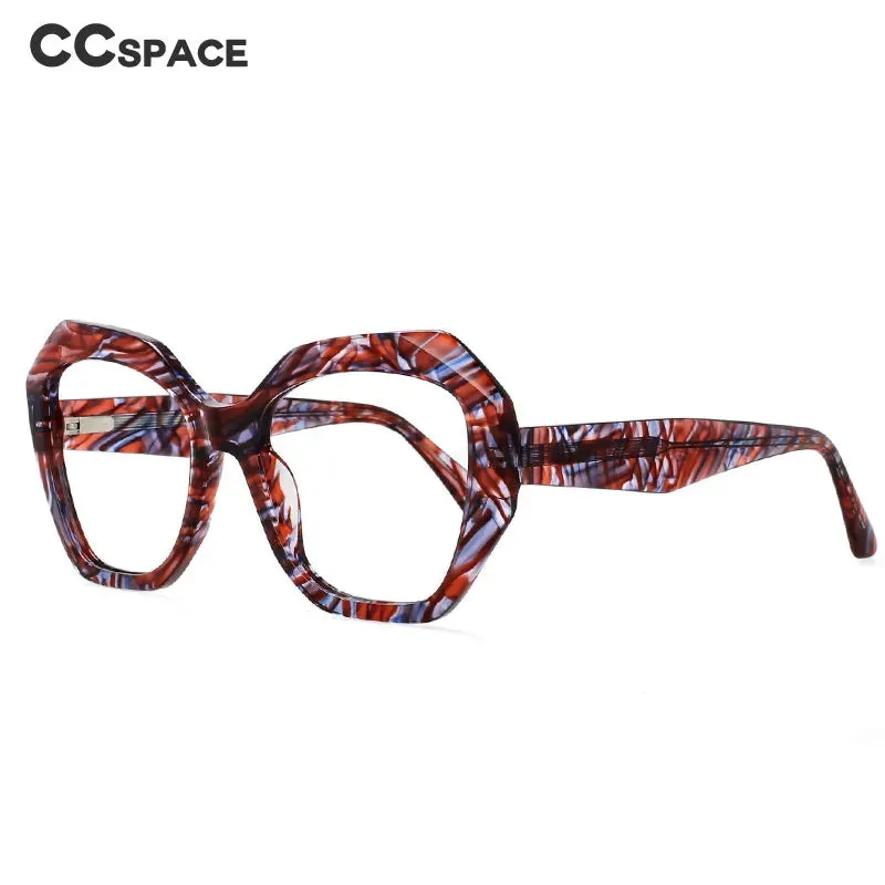 CCspace Women's Full Rim Oversized Square Acetate Hyperopic Reading Glasses R56958
