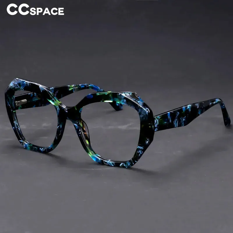 CCspace Women's Full Rim Oversized Square Acetate Hyperopic Reading Glasses R56958