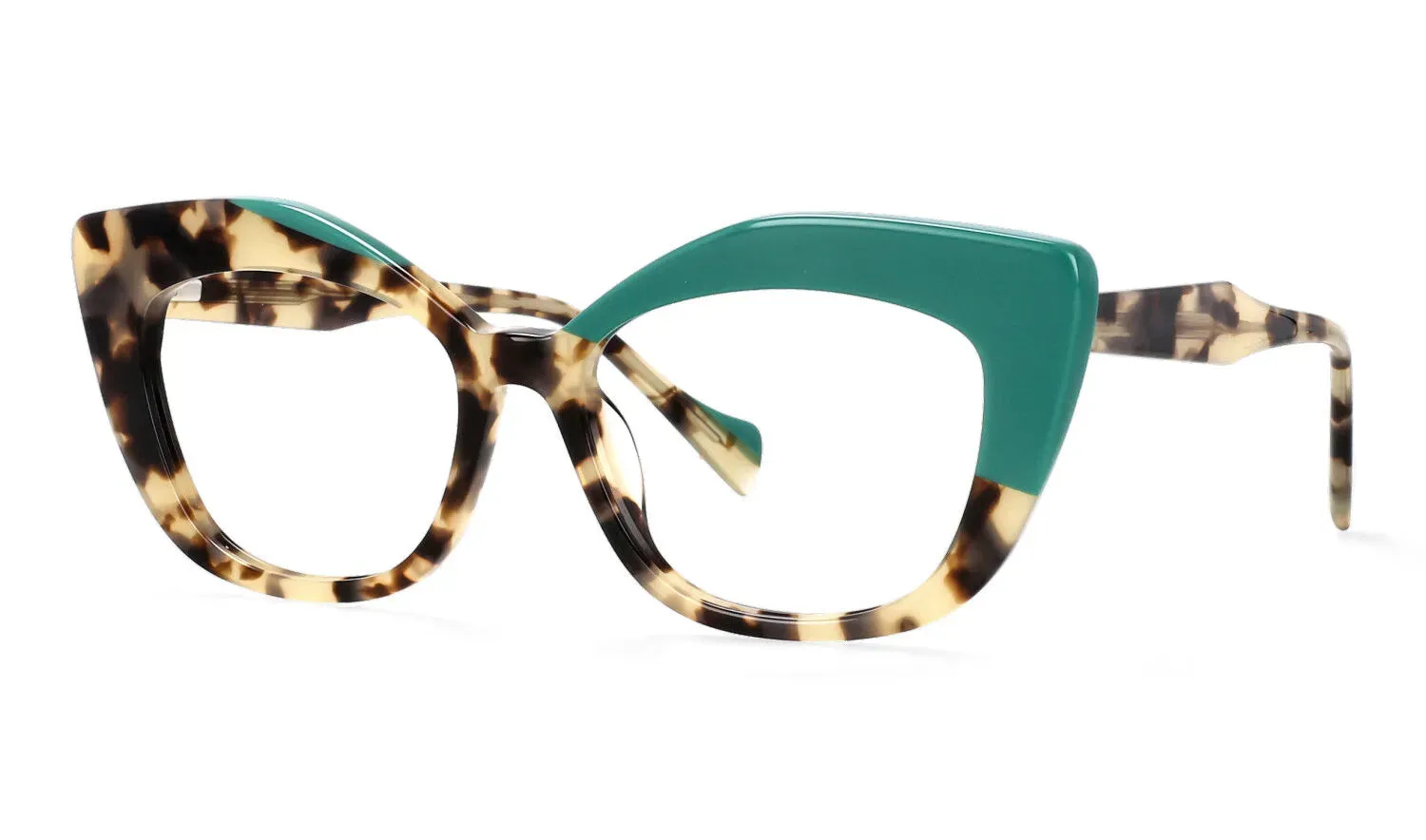 CCspace Women's Full Rim Square Cat Eye Acetate Reading Glasses R56960