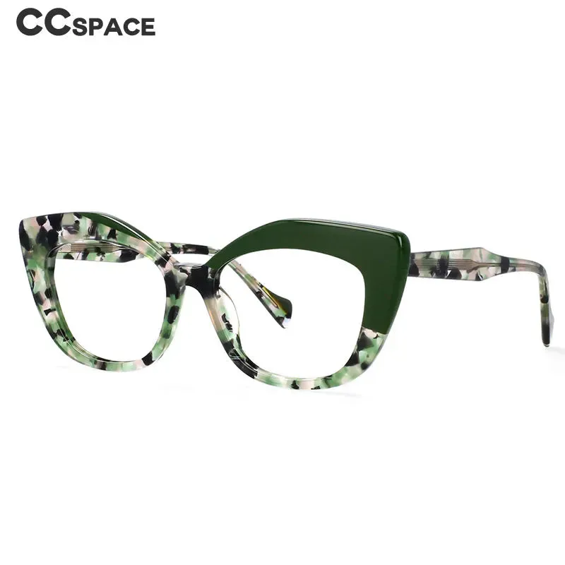 CCspace Women's Full Rim Square Cat Eye Acetate Reading Glasses R56960