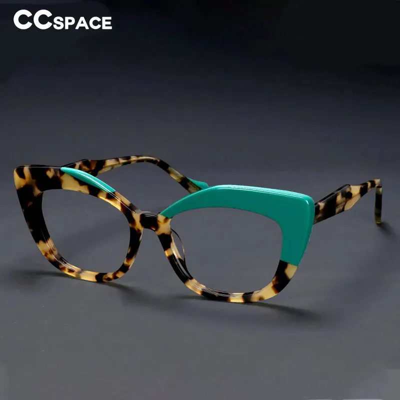 CCspace Women's Full Rim Square Cat Eye Acetate Reading Glasses R56960