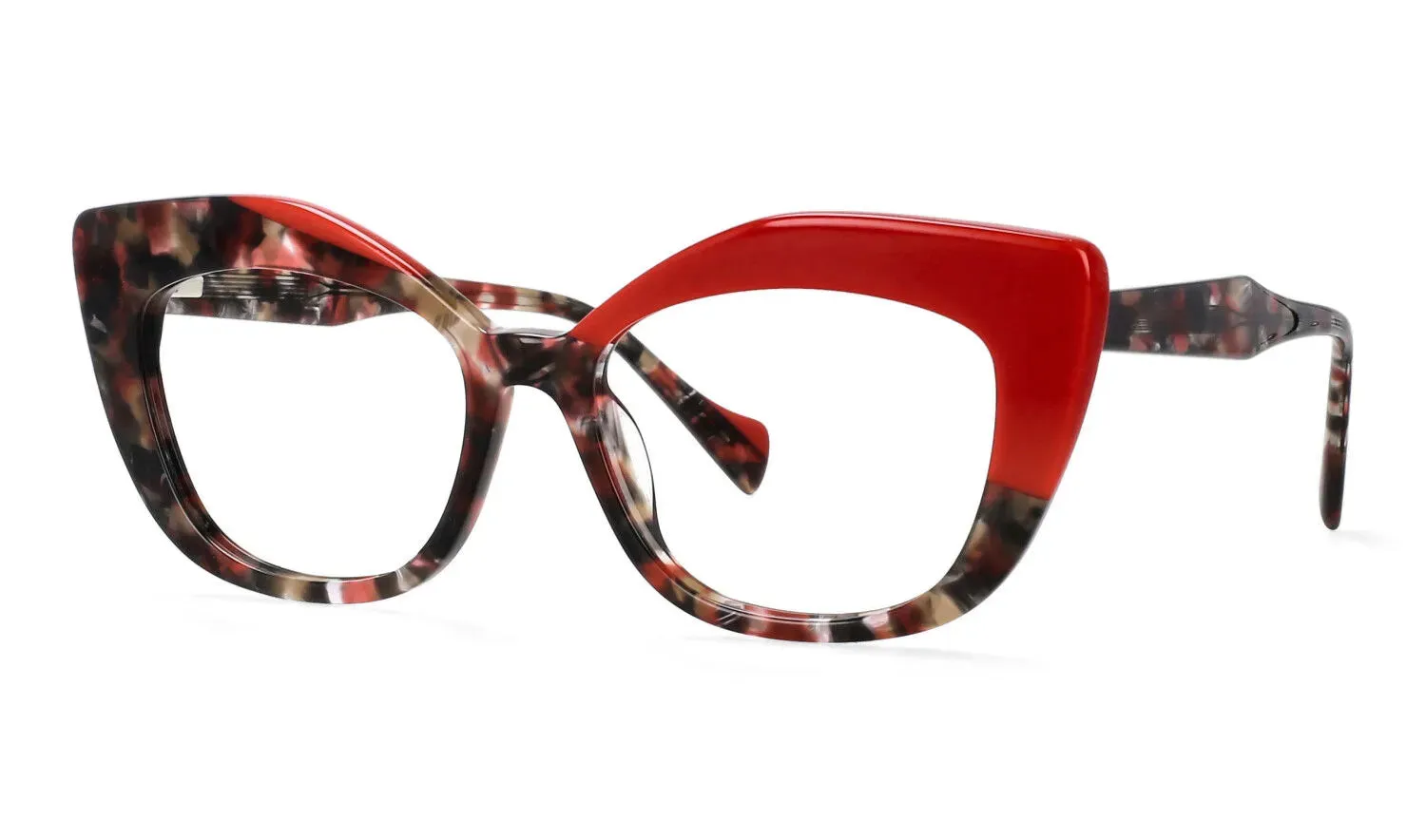 CCspace Women's Full Rim Square Cat Eye Acetate Reading Glasses R56960
