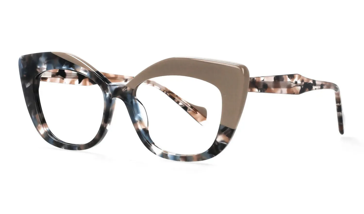 CCspace Women's Full Rim Square Cat Eye Acetate Reading Glasses R56960