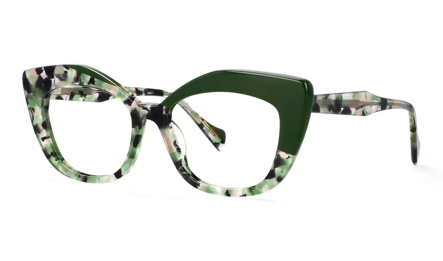 CCspace Women's Full Rim Square Cat Eye Acetate Reading Glasses R56960