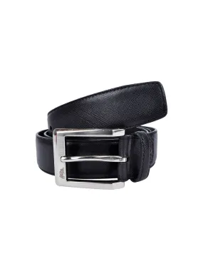 Cftd Saffiano Black Leather Belts