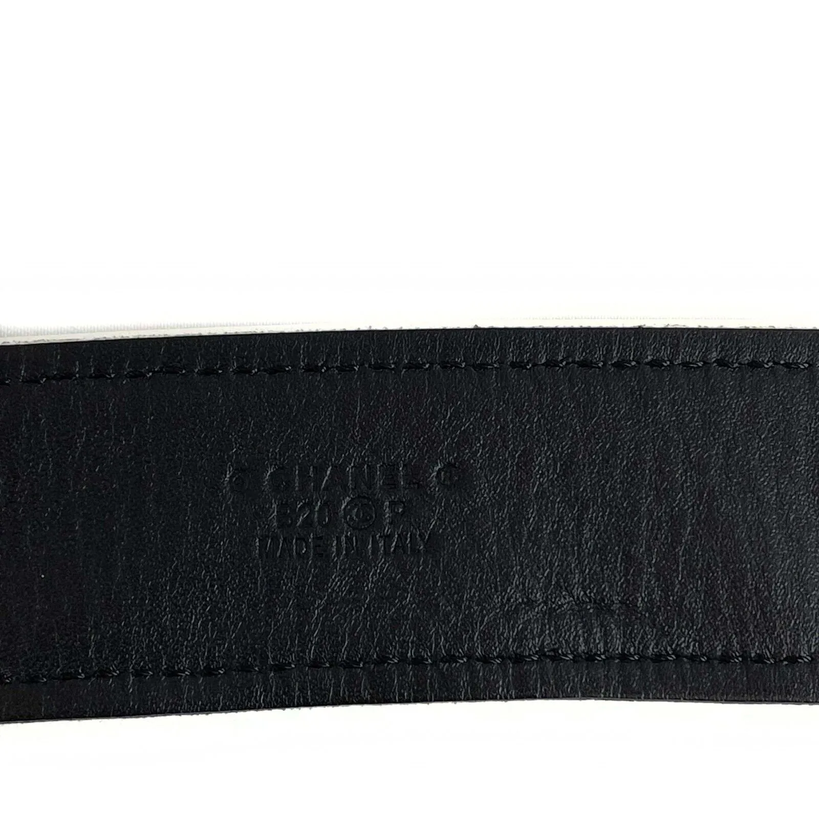 CHANEL - Blue Denim CC Buckle Belt Size - 80 / 32