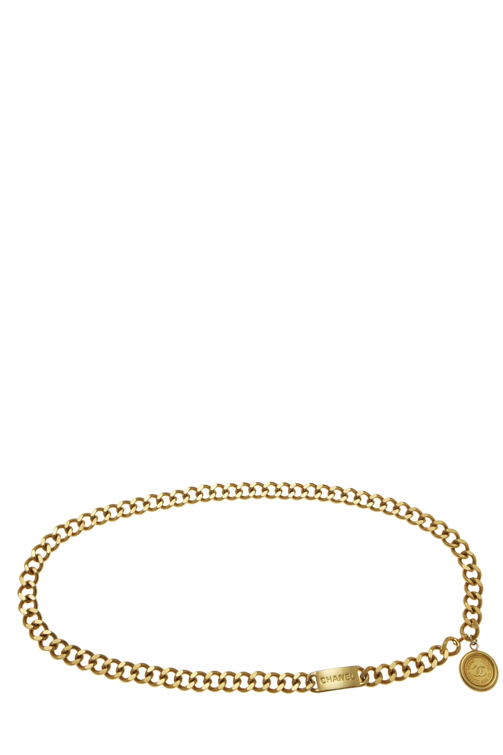 Chanel,  Gold 'CC' Chain Belt, Gold